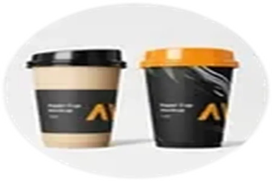 coffee cup, label, yellow A