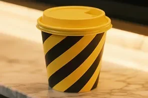 paper cup, striped design