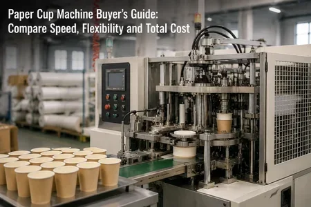 paper cup machine illustration